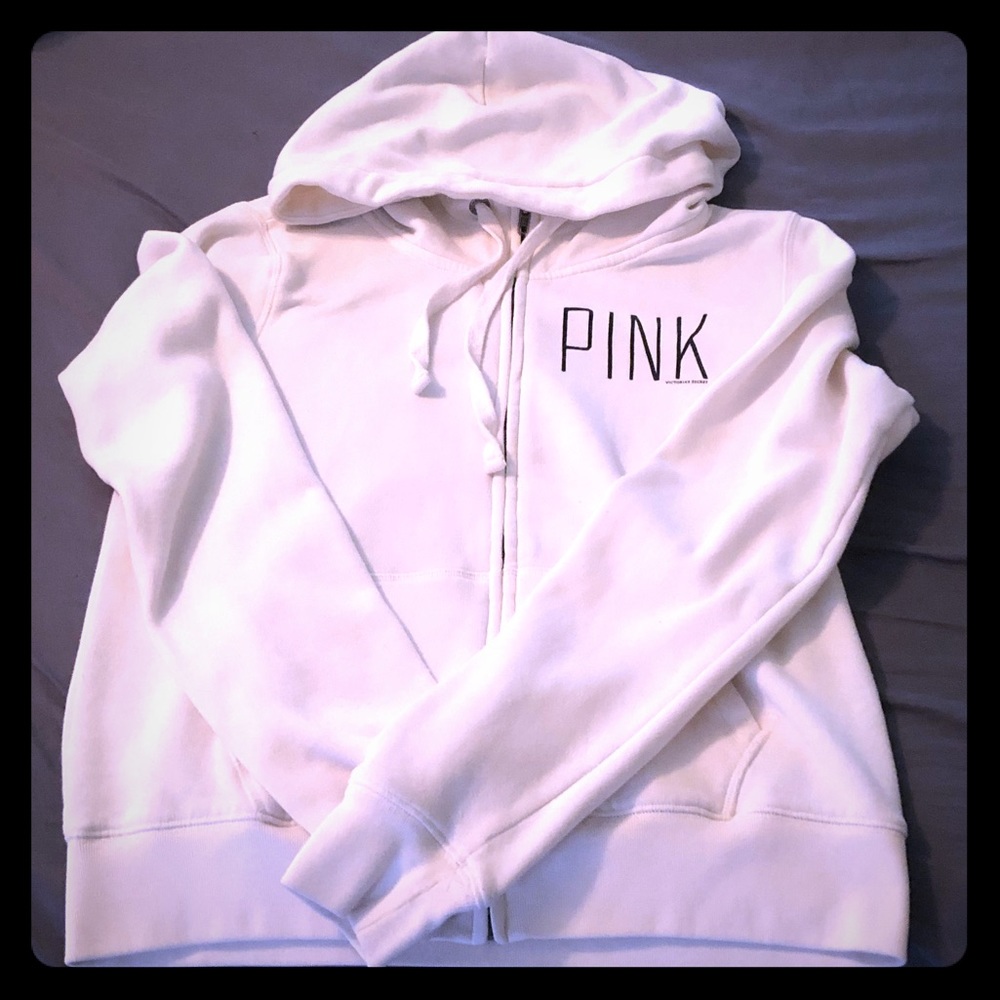 White Victoria’s Secret Zip Up Jacket